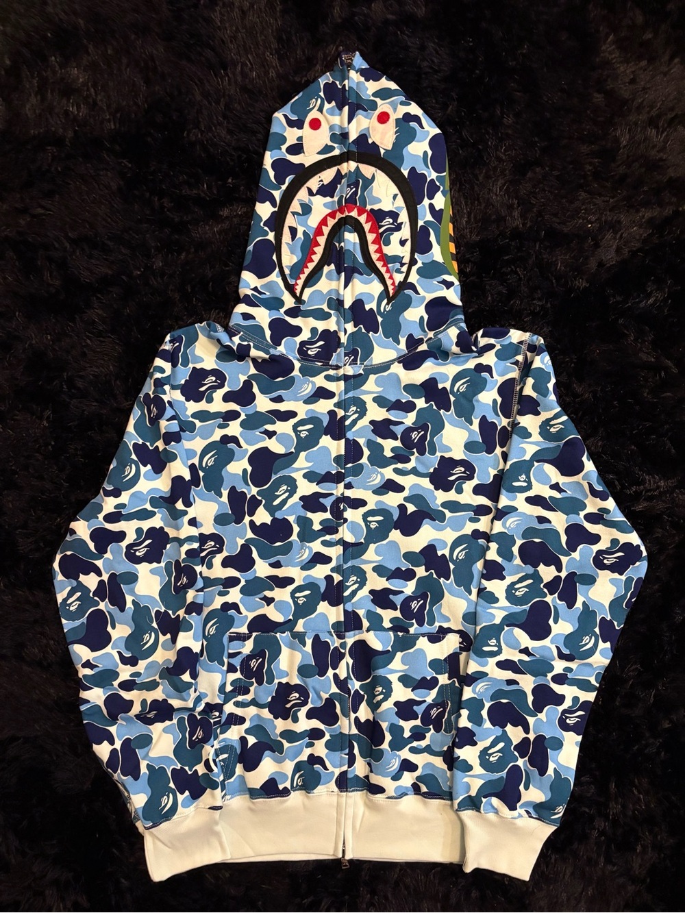 BAPE ABC Camo Shark Full Zip Hoodie 'Blue'